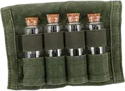 Kisangel Complete Camping Spice Organizer Set Glass Bottles Storage Bag Compact Portable Condiment Holder for Outdoor Activities