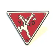 Disney Pin #4816-Outline of White Full-Body Goofy on Red Yield Traffic/Road Sign