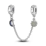 MULA 925 Sterling Silver Safety Chain for Charms Bracelets Dangle Pendants Be...