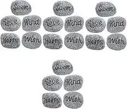 Kisangel 4sets Luxury Polished Stones Set Mini Bonsai Stones for Vase Decor Aquarium Pebbles Garden Landscaping Plant Pot Australian 5pcs*4