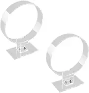 2 Pieces Clear Acrylic Headband Display Stand Single Headband Holder Hairband Display Stand Hair Hoop Holder Acrylic Headband Organizer, Transparent