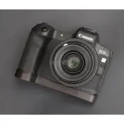 Handmade Wooden Ebony Hand Grip Holder for Canon EOS R Camera Base Plate Clamp