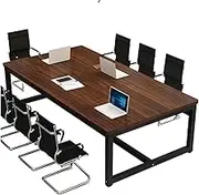 HOLGVE Conference Table, Small for 4 People Meeting Desk, Space Saving Design Seminar Training Computer Desk, for Small Space(47.2x23.6inche/120x60cm)