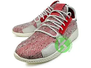 [30% OFF] 2018 限量登場 時尚天王 菲董 Pharrell Williams x adidas PW SOLAR HU TENNIS V2 紅灰 小350 休閒鞋 嘻哈 饒舌 (BB9542) !