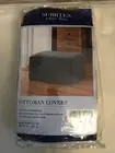 Subrtex Stretch Jacquard Oversized Footstool Storage Ottoman Protector Covers