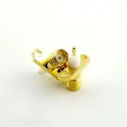 100pcs RF Solder Connector SMA Female Jack With 2 Holes Flange PTFE Mount Deck