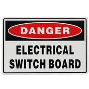 3x Warning Notice Danger Electrical Switch Board Sign Safety Workshop Power