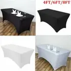 4/6/8FT Tablecloths Wedding Table Cloths Trestle Rectangle Market Event Fitted