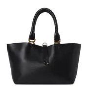 rolled-handles leather tote bag One size Black