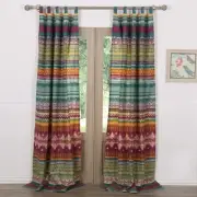 Greenland Home Southwest Curtain Panel Pair, 84 x 84 inches, Siesta