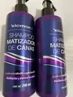 (2)XIOMARA Matizador Abrillanta Y Platina Canas Shampoo 240ml Luce Espetacular