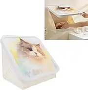 Bathroom Wall Storage Box Effortlessly Installed Wall Mounted Bathroom Cabinet, Cartoon Cat Storage Box Featuring Large Capacity and Foldable Design for Organized Bath Time(Multicolour Cat)