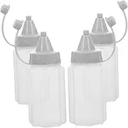 Alipis 4PCS Squeeze Bottles for Sauces Condiment Dispenser for Honey Ketchup Salad Dressing Reusable and Convenient Kitchen Storage