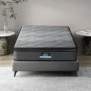 Giselle Bedding Kinge Single Mattress Bed Mattresses Innerspring Bonnell Spring Foam Breathable Pillow Top 18cm Thickness, 5Yrs Warranty, Greywith Vacuum Packed