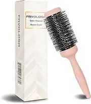 Unique Design Round Brush for Blow Drying, Professional 2.1 inch Round Barrel Brush With Ergonomic Handle for Styling, Curling and Straightening. Pain-Free. Christmas Stocking Stuffer Gift.