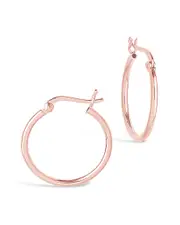 Sterling Forever 14K Rose Gold Vermeil Hoops