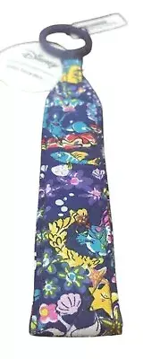 Vera Bradley Disney Ariel Floral Deep Ultramarine Wide Wrist Strap Key Ring