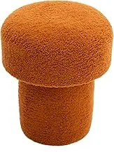 Mushroom Pouf, Bean Bag Pouffe Home Decor Extra Seating Floor Cushion, Comfortable Mushroom Foot Rests for Living Room, Bedroom, Indoor, 40x40x42h cm, Terracotta
