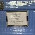 Traditional at Home 6pc King Sheet Set Royal Blue Stripes Embossed Print