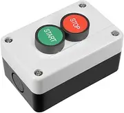 uxcell Push Button Switch Station Momentary NC Red, NO Green, 380V 10A, Start/Stop