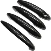 2pcs Gloss Black Door Handle Cover For BMW MINI Cooper S series R50 R53 R55 R56 Sticker Trim Car Styling Exterior Accessories 4pcs Carbon Fiber