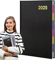 Calendar Notebook | Business Notebook - Calendar 2025 Notebook A5 Hardcover Executive Planner Daily Notebook