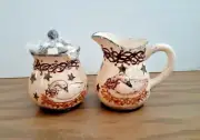 Ceramic Duck Sugar/Creamer New