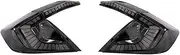LED Taillights Assembly Compatible For Honda Civic 10th Gen 2016-2020 Dragon Scale Rear Tail Lamps Brake + Reverse Light(White Smoked)