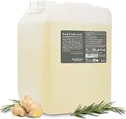Jean & Len Hand & Body Wash Rosemary and Ginger in Canister, Cleans and Nourishes the Skin, Spicy Fresh Fragrance, Liquid Soap in Refill Canister, Silicone, Parabens & Microplastics, 5 L