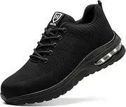 [ZHYWDBWZ] Steel Toe Shoes for Men and Women Composite Toe Work Shoes Safety Sneakers Lightweight Indestructible Construction Puncture Proof Zapatos de seguridad para