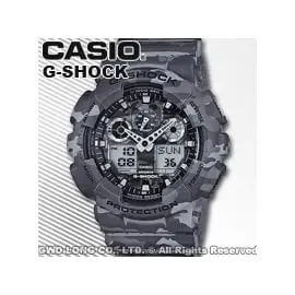 CASIO 卡西歐 手錶專賣店 GA-100CM-8A DR 男錶 G-SHOCK 橡膠錶帶 迷彩 雙顯 耐衝擊構造 1/1000秒碼錶 全新品