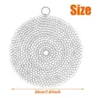 Cast Iron Pot Scrubber 8inch Round Stainless Steel Chain Maille Scrubber Nujgn