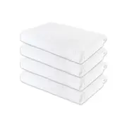 4PK Jason Commercial White J-Dry Supreme Bath Towel Bathroom Large 76x150cm