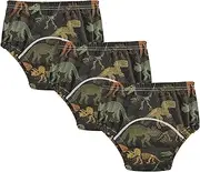 Caihoyu Baby Girls Potty Training Pants Absorb Water Nighttime Potty Training Pants Boxers Underwear for Toddler Girls 4T Dark Dinosaur Skeleton