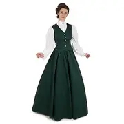 Victorian 1910s Edwardian Floor Length Dress Party Costume Prom Dress Juliet Sleeve Duchess Cerridwen Goddess Plus Size Feather Solid Color Ball Gown Round Nec