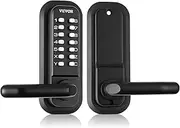 VEVOR Mechanical Keyless Entry Door Lock, 14 Digit Keypad, Water-Proof Zinc Alloy, Embedded Outdoor Gate Door Locks Set with Keypad and Handle, Easy to Install, for Garden, Garage, Yard, Storage Shed