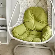 Swing Egg Chair Cushion Thickened Hanging Basket Seat Cushion Washable Hammock Chair Cushion Outdoor Patio Hanging Chair Cushion Replacement (Only Cushion) (Green)