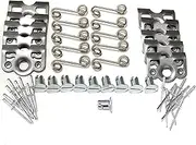 1/4 Turn Quick Release Steel Slot Head Dzus Button with Springs and Dimpled Tabs (10)