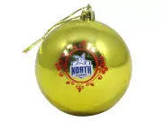 North Melbourne Kangaroos Official AFL Silver & Gold Christmas Tree Baubles Pk 6