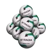 STRADIA "SPECTRA" Size 5 Netball – Cotton Canvas & Polyester Viscose Blend - Club Essential for Practice & Skill Development - Pack of 10 with FREE Mesh Storage Bag