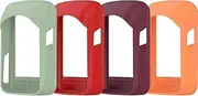 Cases Covers Intended for Wahoo ELEMNT ROAM2 Cases Accessories Silicone Protective Case for Wahoo ELEMNT ROAM2 Bike Cycling Computer (Wine Red+Red+Orange+Green)