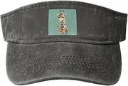 [RLDOBOFE] Sun Visor Hat Adjustable Empty Top Baseball Cap Giraffe with Flowers Sun Hats for Women Men Sports Hats Summer Beach Cap