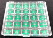 1X Plastic Sewing Machine Bobbin Storage Box with 4125615-45 - 25pcs