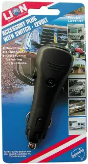 Lion 12 Volt Accessory Plug With On/Off Switch