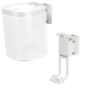 White Dual Wall Mount Brackets Designed for Sonos One, SL, and Play:1 Audio S...