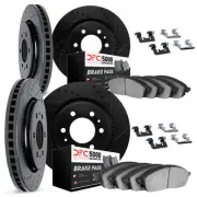 Dynamic Friction Company 8514-46045 Brake Rotor Dimpled & Slotted Black