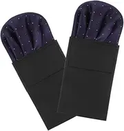 [SAFIGLE] 2pcs Men Pre-folded Suit Handkerchiefs Polyester Pocket Squares for Formal Events Elegant Decorative Accessories for Weddings and Banquets Solid Color Design