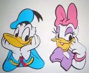Mickey Donald Duck and Daisy Die Cut Paper Piecing Scrapbook Embellishment