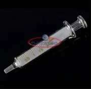 New 5Pcs Glass Lab Supplies 2ml Collectible Sampler Syringe Medical Injector