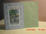 Carol's Rose Garden - Sympathy card - Three Water Lilies on front